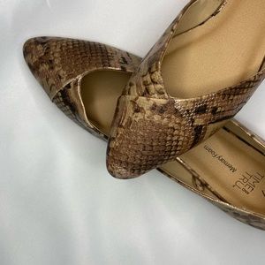 Snake print Time & Tru memory foam flats size 7